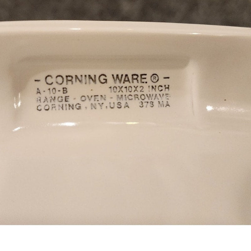 CorningWare Spice O Life Le Romarin Square Casserole Dish Glass Lid A-10-B 10x10