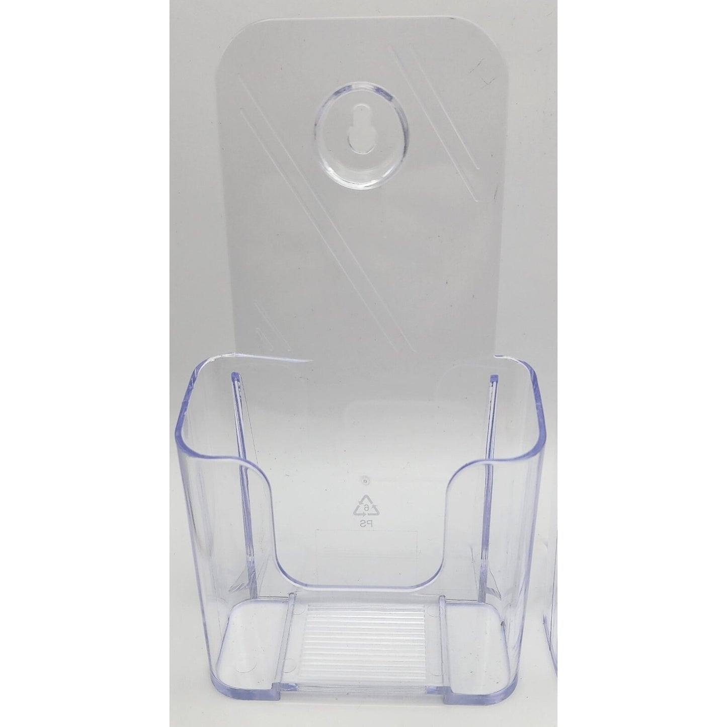 Set of 2 -KTRIO Brochure Holder -Clear Acrylic - 4" Wide - with Card Holders