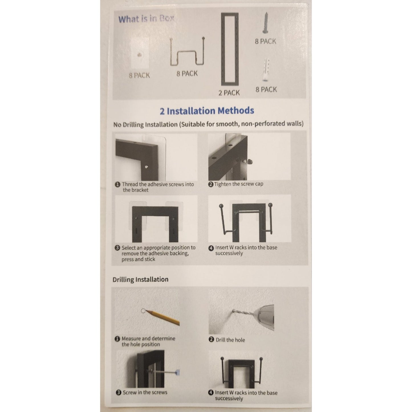 For 8 lids (2X4) -Adjustable Pot Lid Organizer Rack - For Cabinet Door or Wall