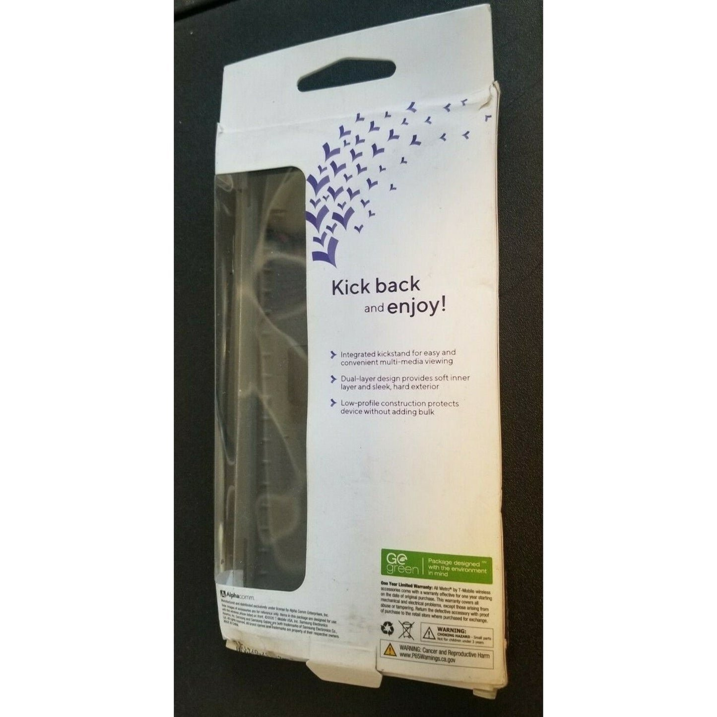 Samsung Galaxy A21 KICK - dual layer protective kickstand case - GRAY from T-Mob