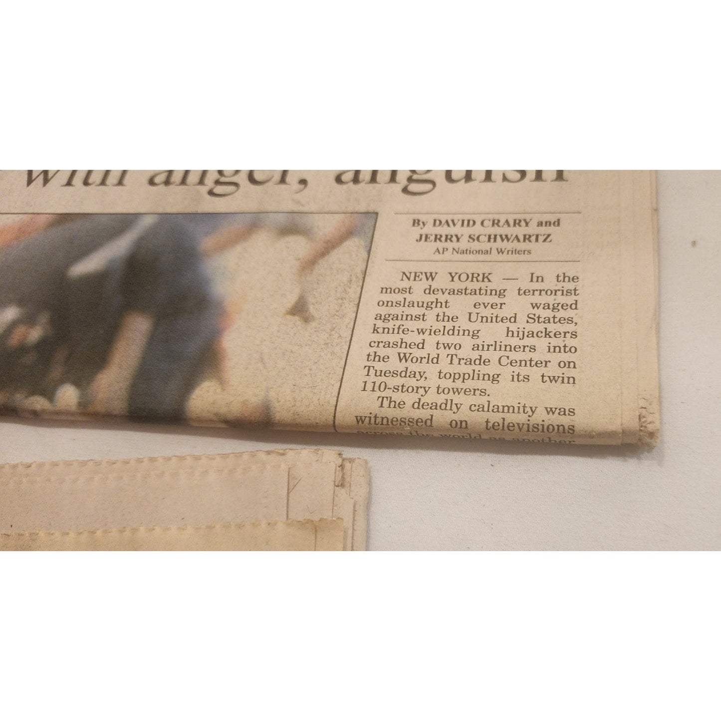 9/11 newspaper - Provo Daily Herald 9/12/2001 -