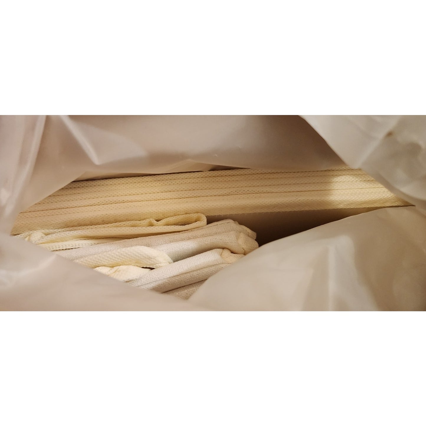 Tidycorner -set of 2 under bed storage units -linen Fabric- plastic Top- Creme