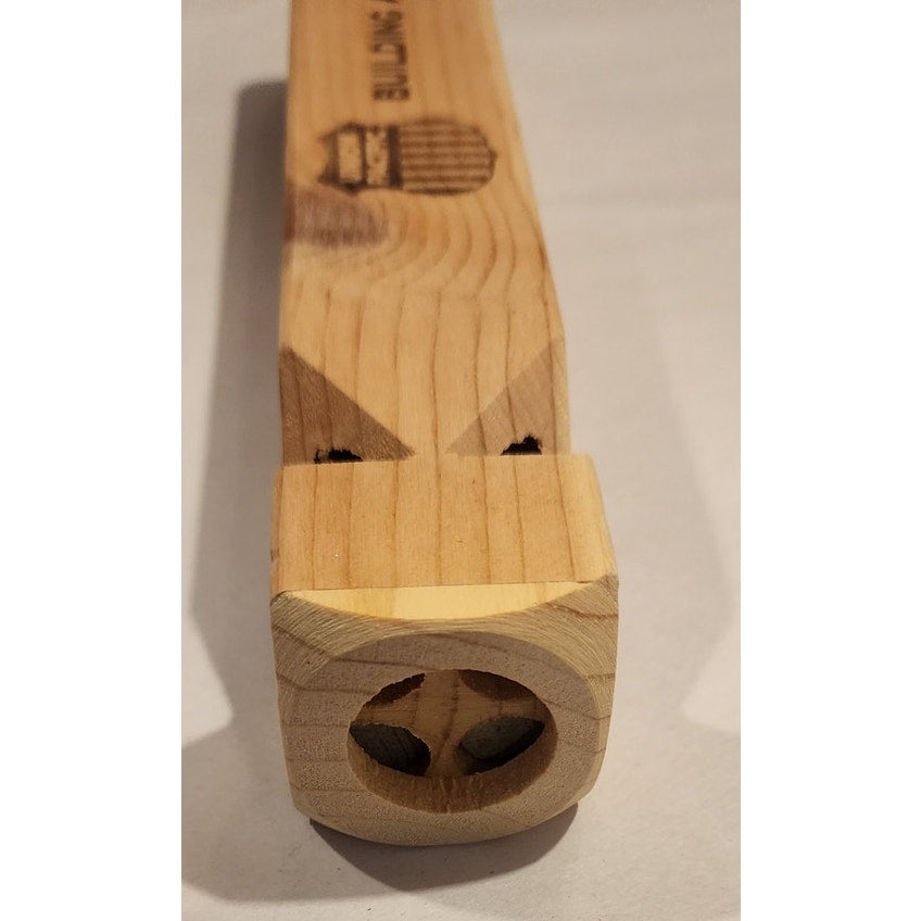 Union Pacific Railroad Wooden Train Whistle Building America 8.5" Vintage Toy
