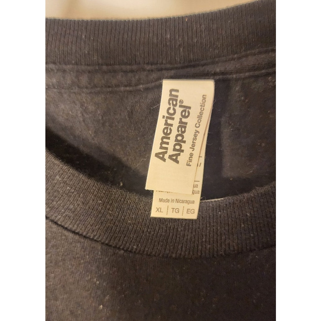 American Apparel Holy Jolly Christmas Graphic T-Shirt Black XL Holiday
