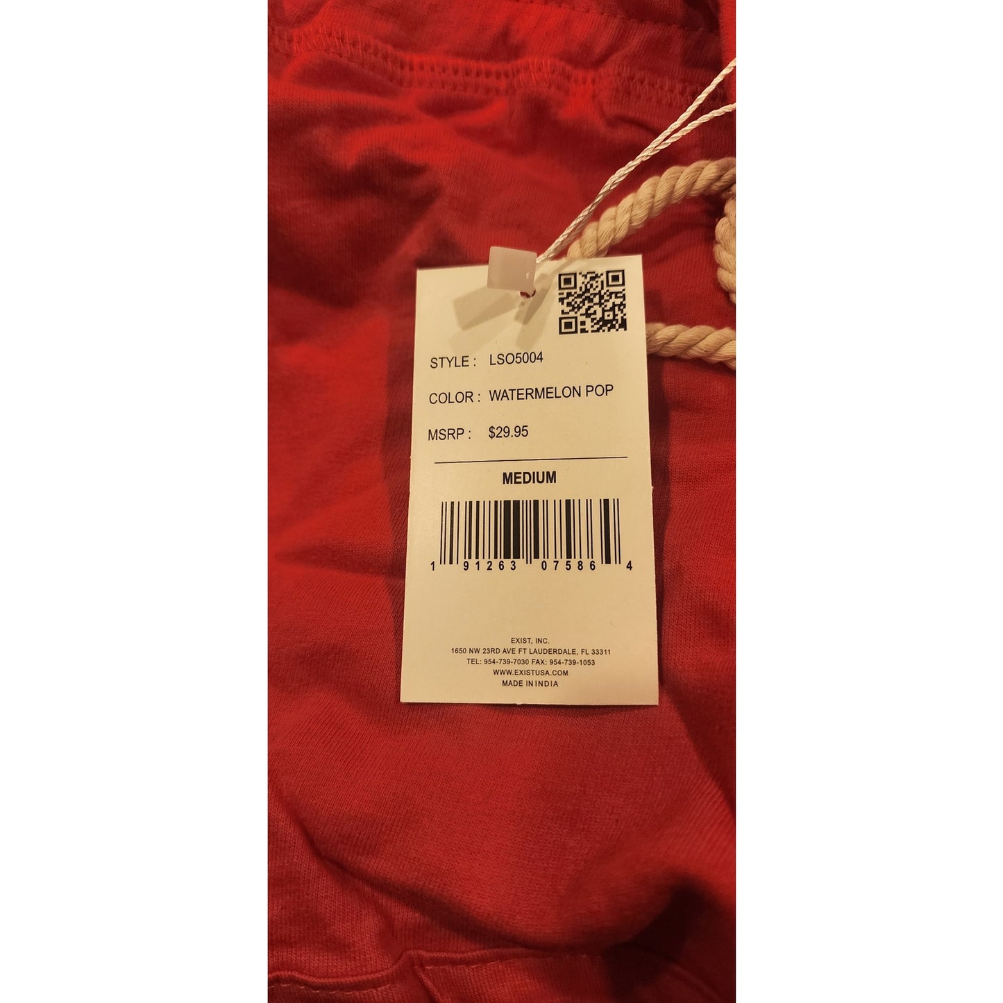 NWT Southern Spirit Shorts "MED" Watermelon Pop Pink Loungewear - FREE SHIP
