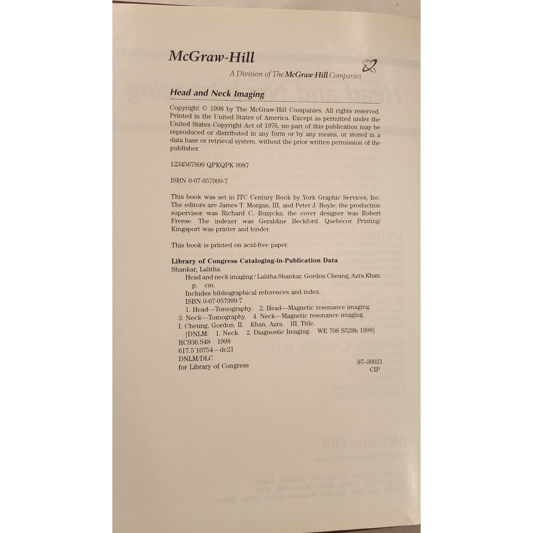 Head and Neck Imaging – Shankar/Khan/Cheung – McGraw‑Hill – Good