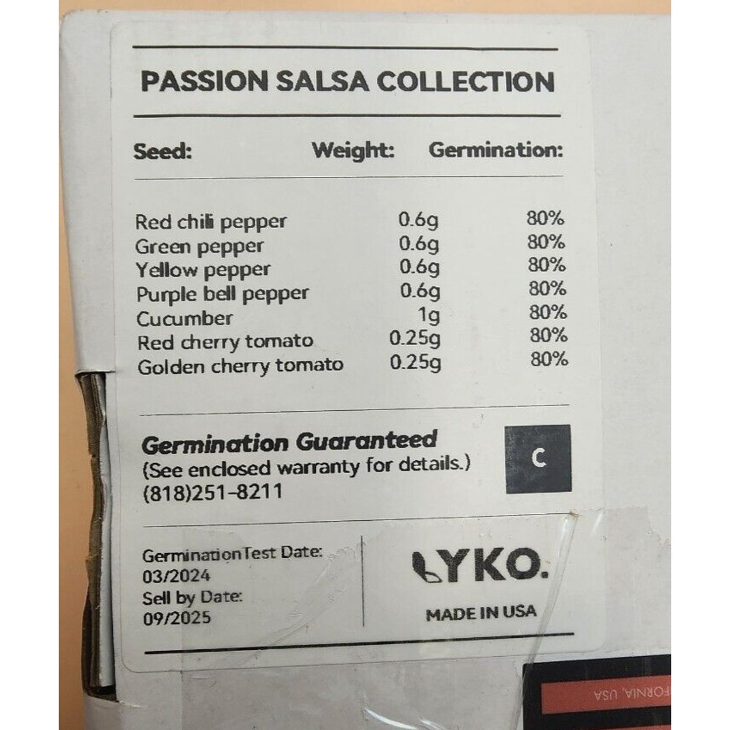 LYKO - Passion Salsa Kit - Seed Pod Kit for Hydroponics Growing System - 6-Pods
