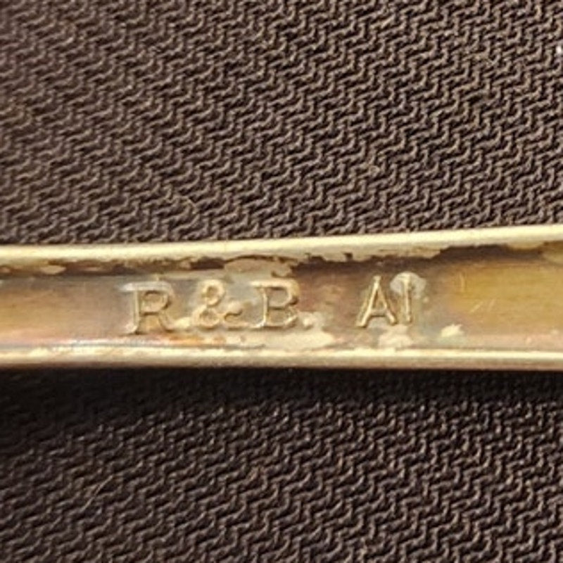 Vintage Reed & Barton Silverplate Spoon R&B A1 6 In 0.8 oz Floral Scroll