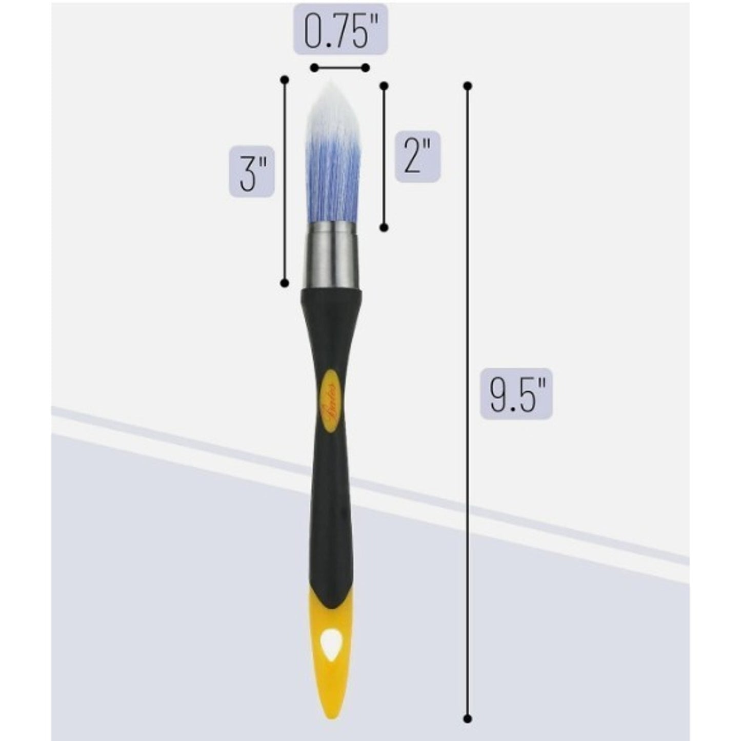 Bates Choice Pro - Trimmer Brush - 0.75 Inch Edger Painting Tool - Yellow-Black