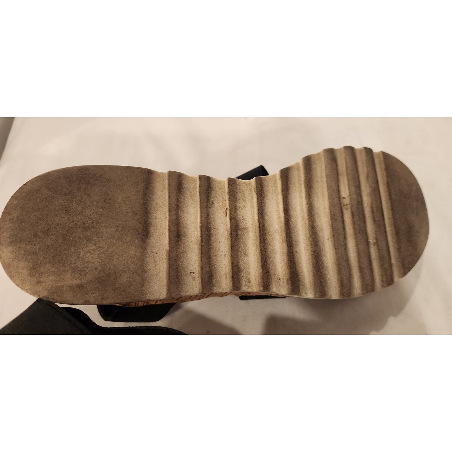 Steve Madden Bandi Black Elastic Platform Sandals Women's Size 8.5 M