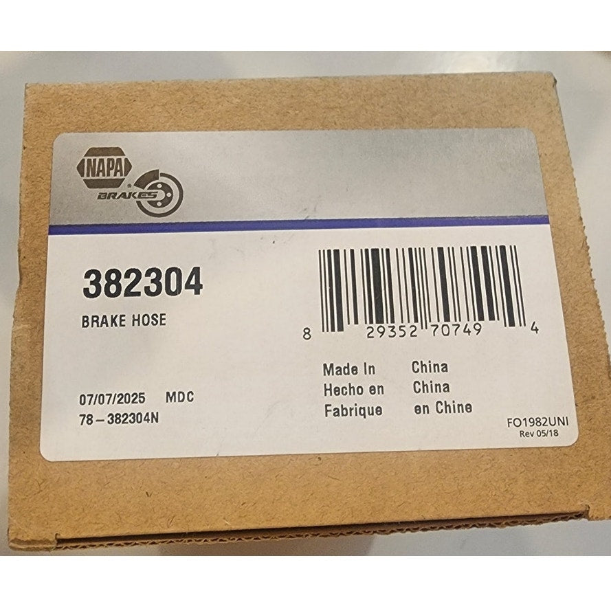 Ultra Premium Brake Hose - 382304 - Napa - 829352707494 - New
