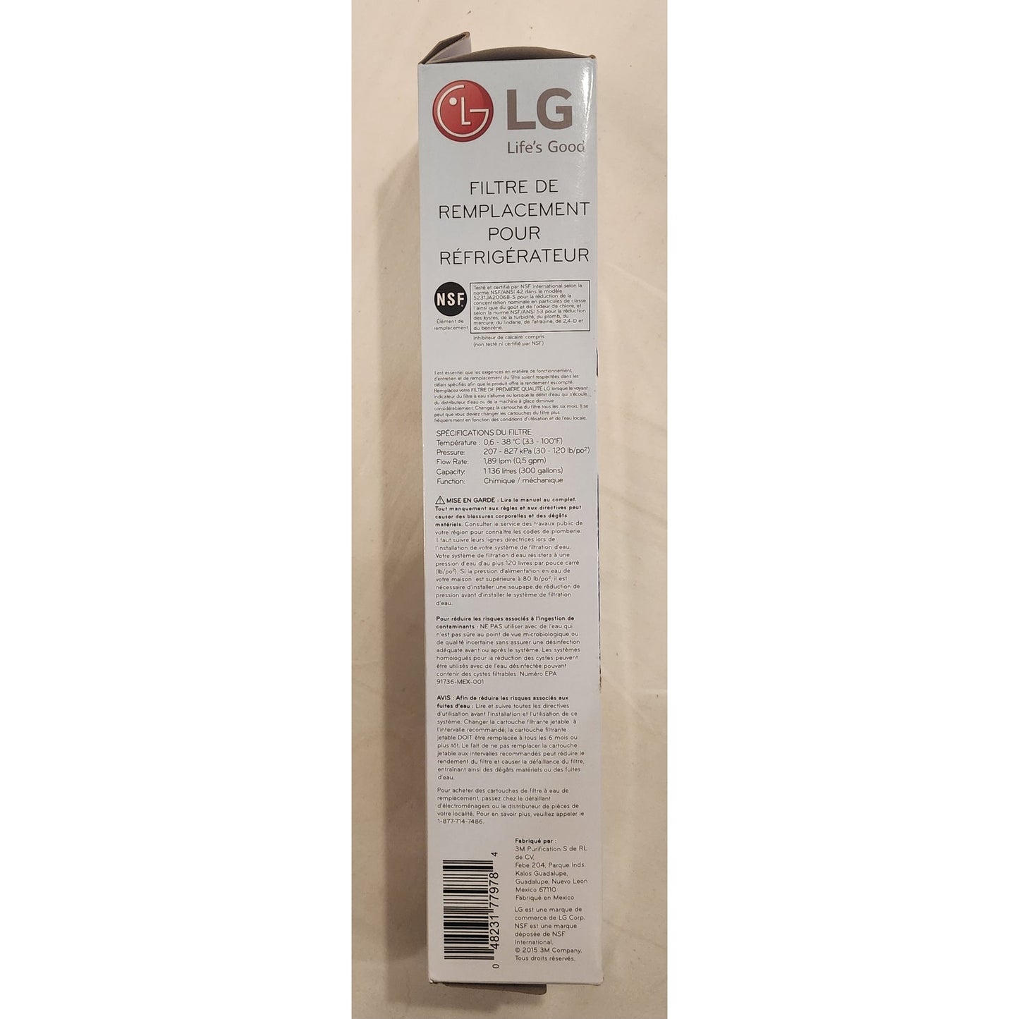 LG LT600P Refrigerator Water Filter – 5231JA2006B OEM – NEW Sealed