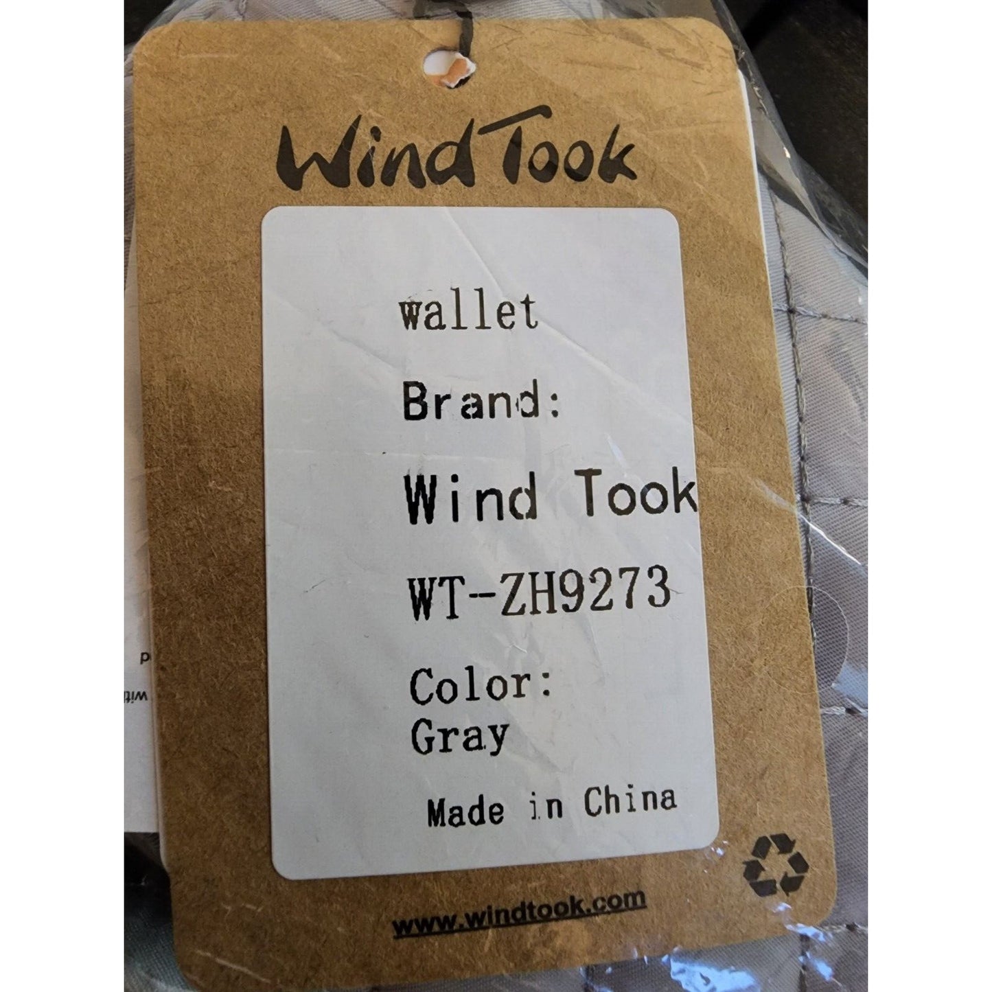 WindTook Women's Wallet - Zipper Wallet - WT-ZH9273 - Gray