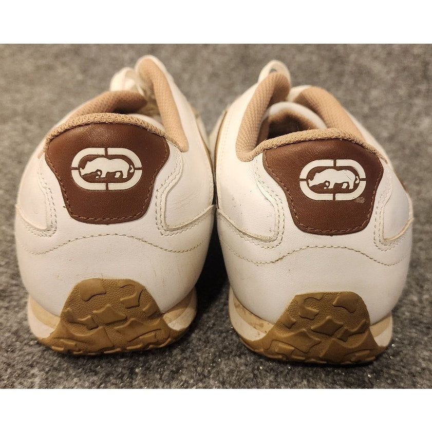 Marc Ecko Unltd Donovan Sneakers Mens Size 10.5 White Tan Leather Shoes 24126