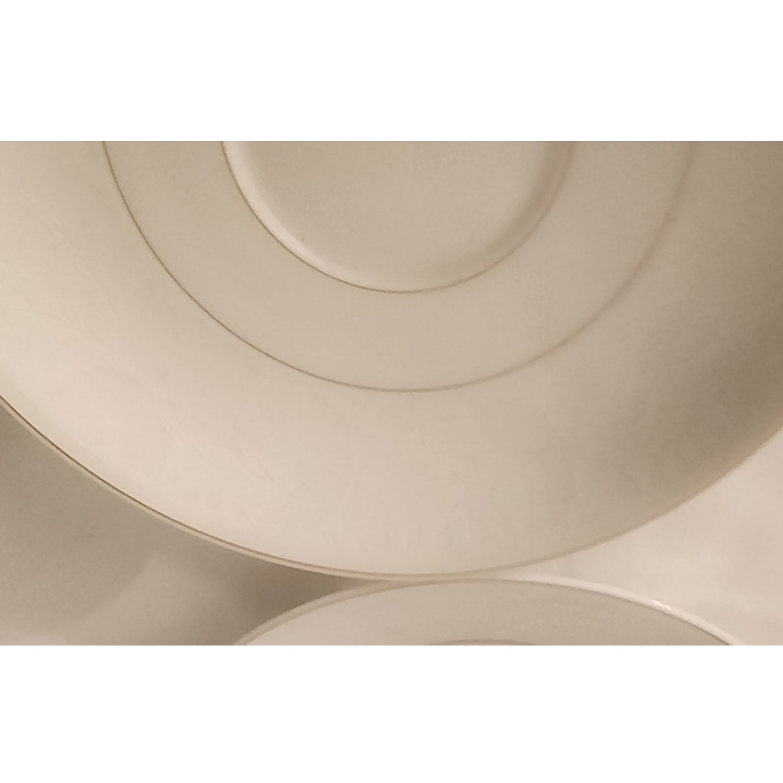 Rosenthal Aida White Velvet Saucers Set of 4 – Gold Trim – Excellent