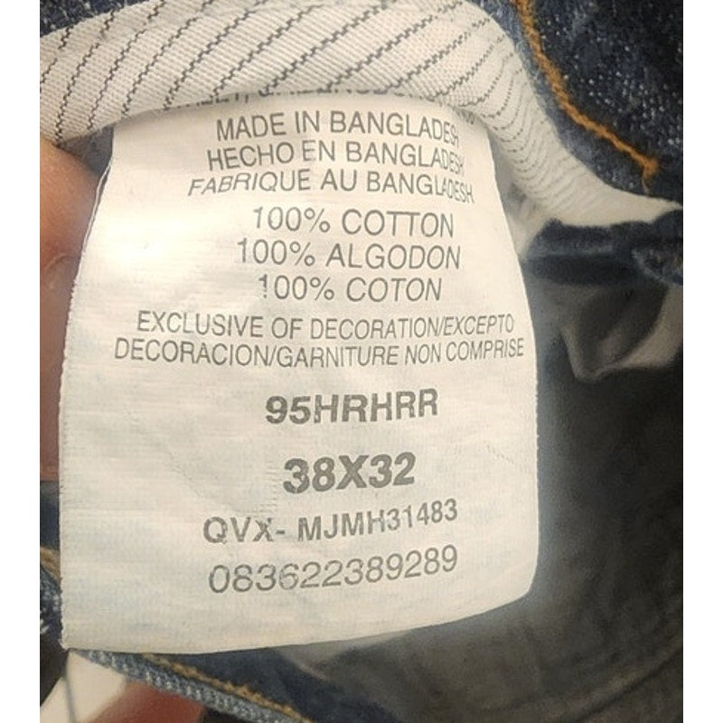 Wrangler Men's Straight Fit Jeans Size 38x32 Blue Denim Classic Five-Pocket