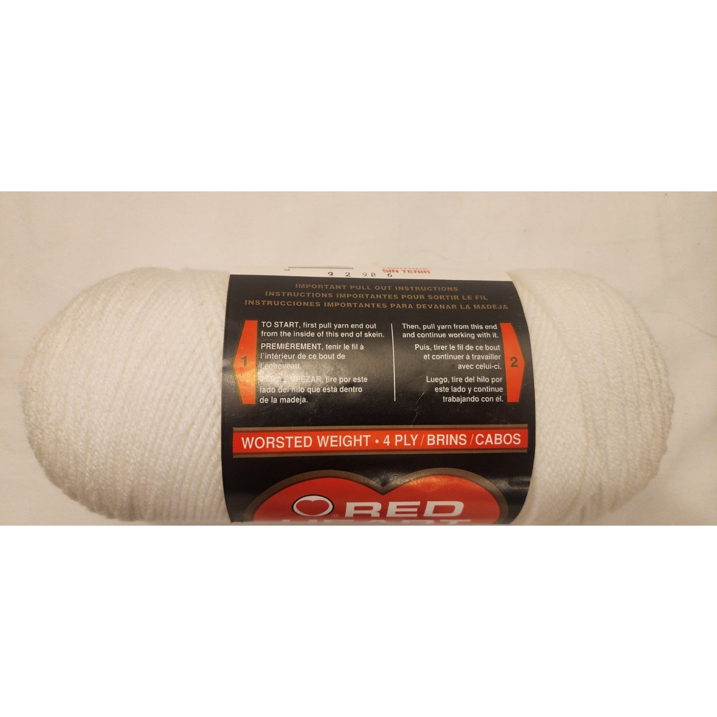RED HEART - Super Saver Yarn - 311 White - No Dye Lot - Volume Discounts