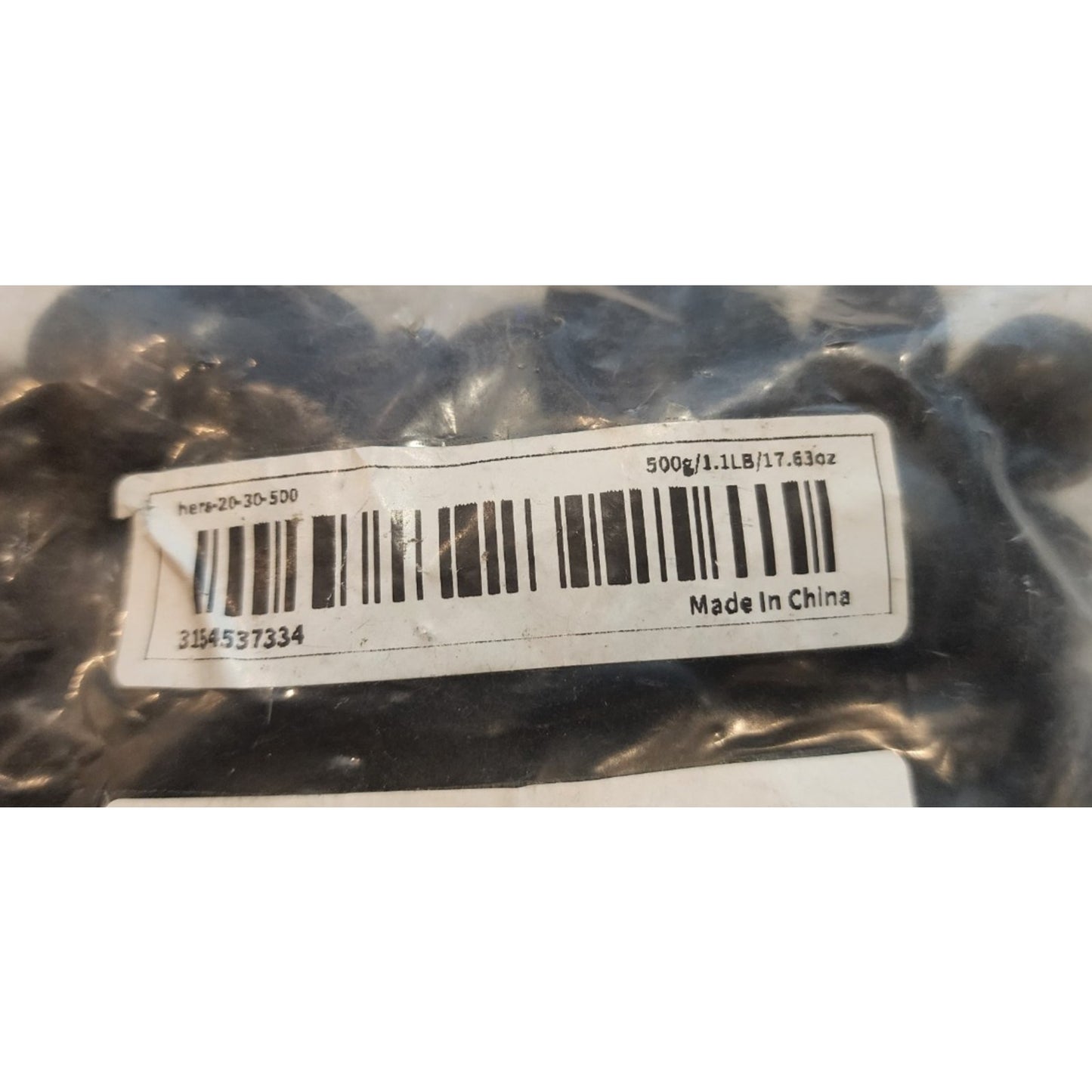 500 g, 1.1 lb - Natural Tumbled Stones - Black Decorative Stones