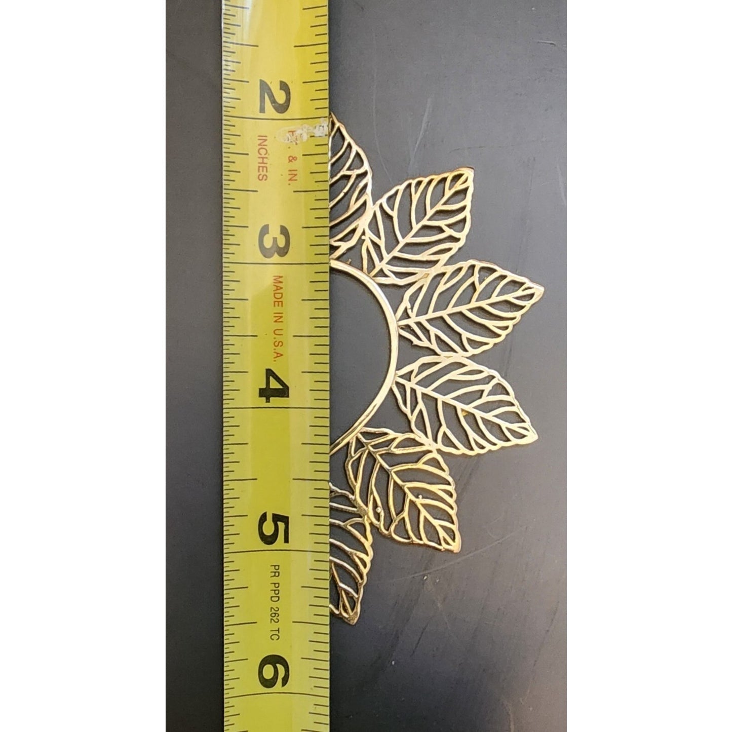 Leaf Ear Cuffs -Brass, Gold Plated - Wrap Ear Cuffs - 2 total