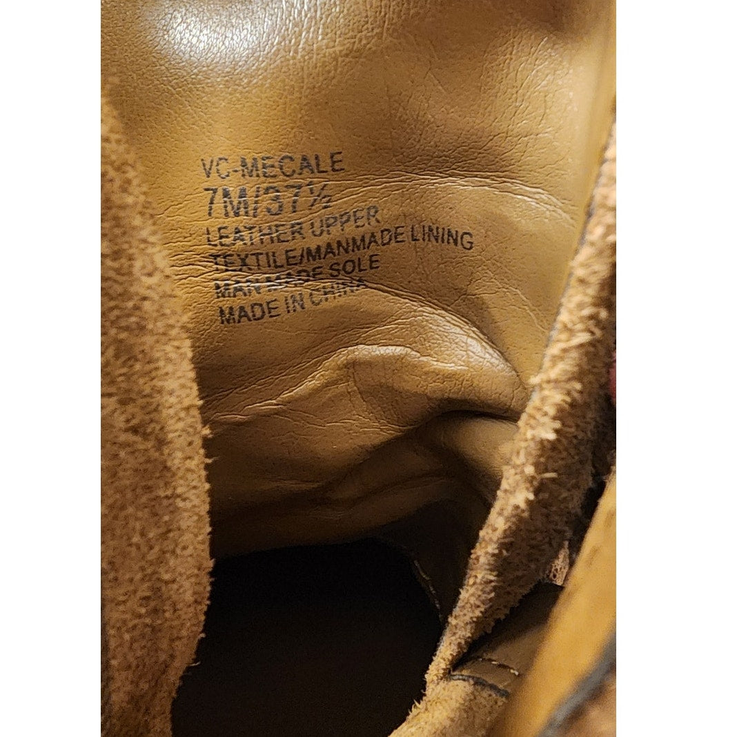 Vince Camuto Mecale Suede Combat Boots Brown Lug Sole Platform NWOT Size 7M