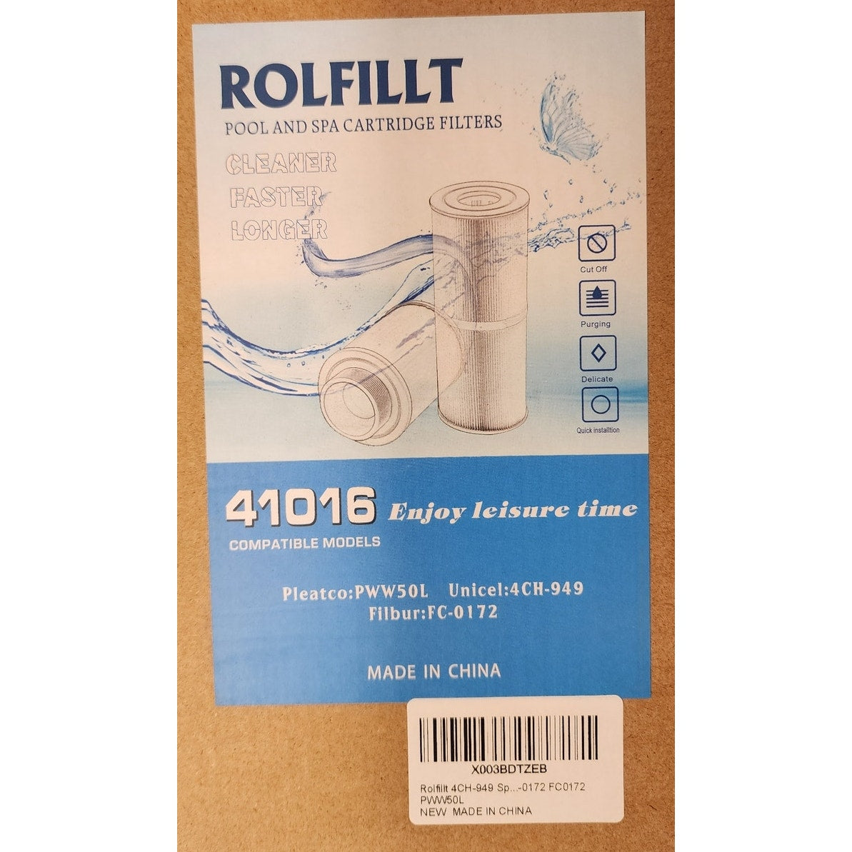 Rolfillt Pool and Spa Cartridge Filters 2 Pack Model 41016 Replacement New
