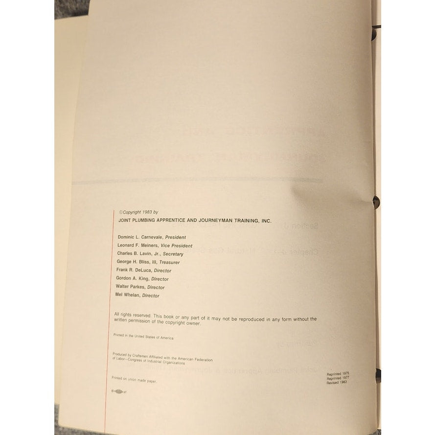 AFL-CIO Natural Gas Systems Apprentice Journeyman Training Manual 1983 Book