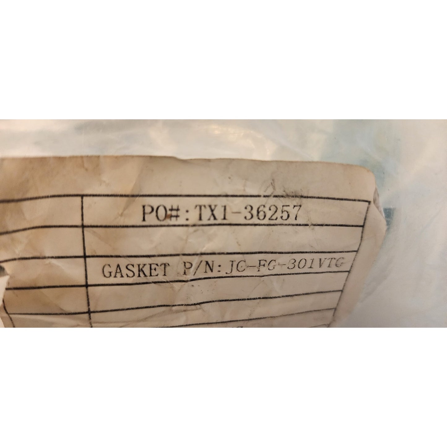 Gasket - semi tank trailer - rubber - 5 9/16" w - 3 3/4" hole - PN: JC-FG-301VTG