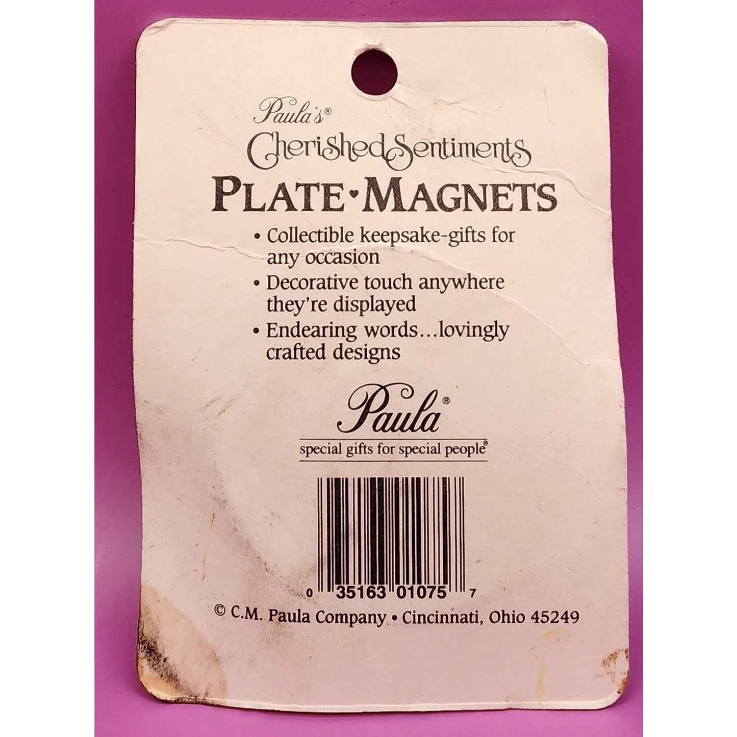 Paula's Cherished Sentiments Ceramic Plate - Magnet - Friends listen and care.