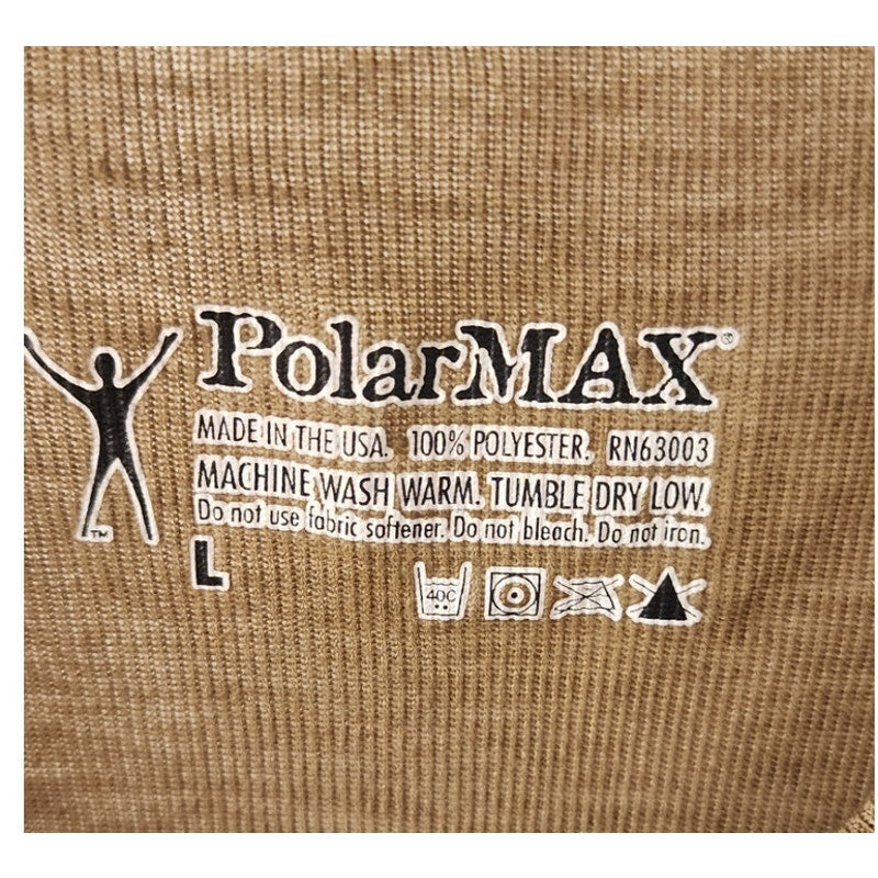 Polar Max Khaki Tee Shirt Men’s Large Thermal Base Layer