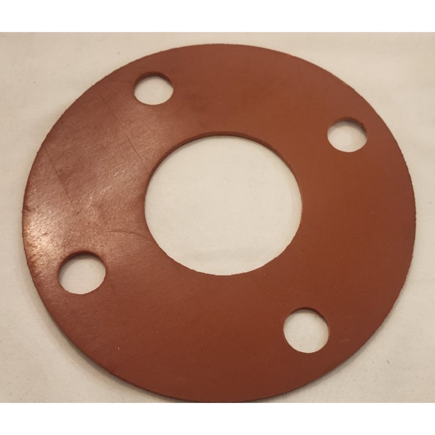 Lot of 5 - RED RUBBER FULL FACE 2-7/8" GASKET - ACTUAL MEASUREMENT 7" x 1/8"