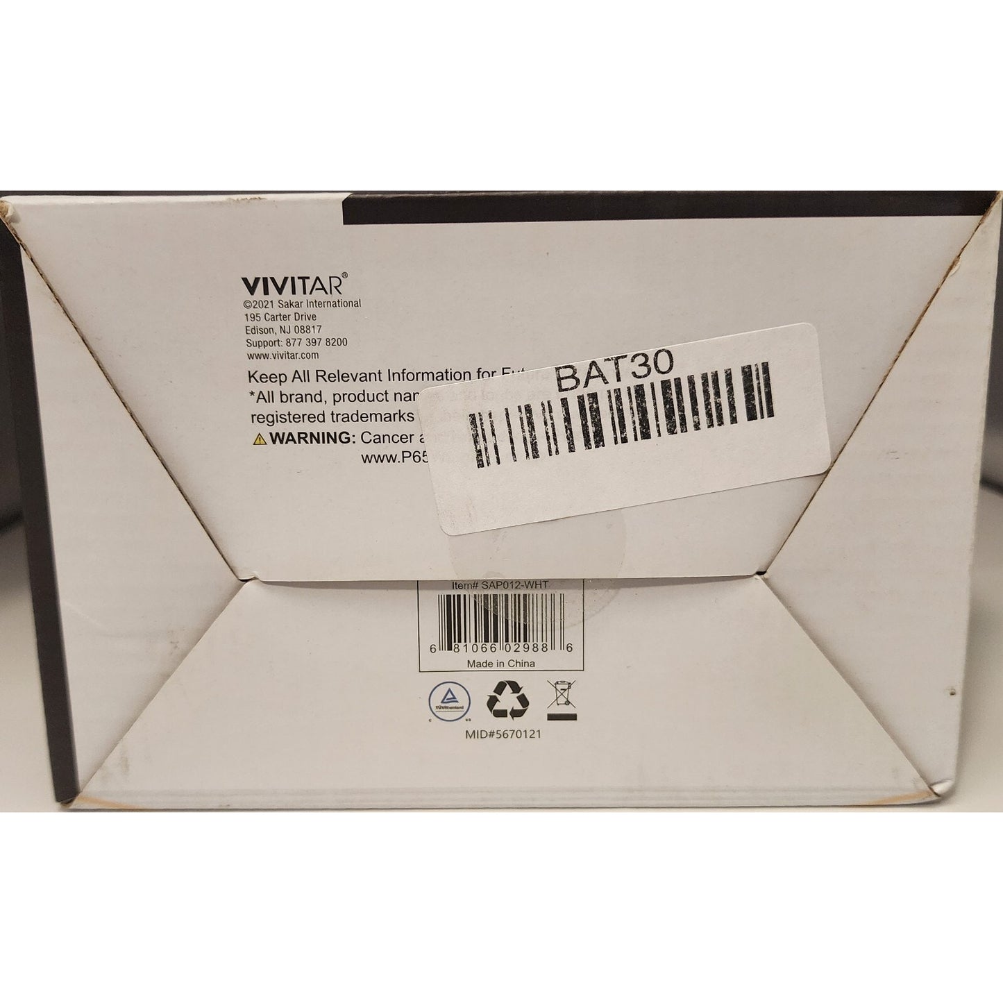 Vivitar - Purity-Air Desktop Air Purifier - Built in HEPA Filter - White