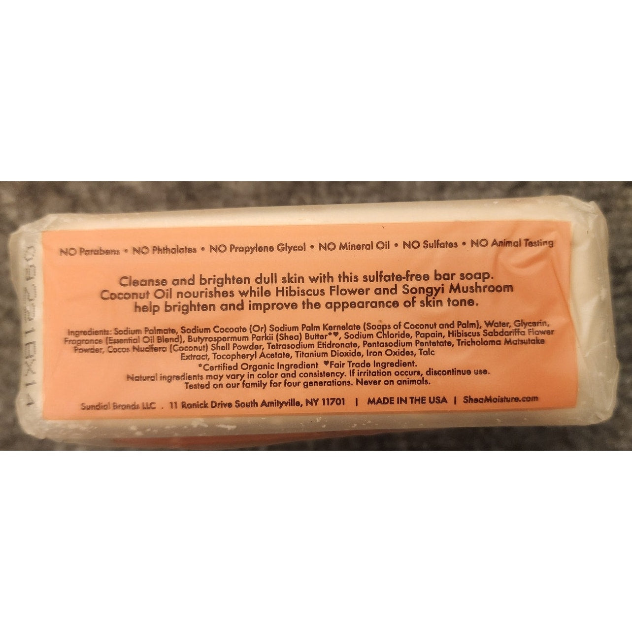 SheaMoisture Coconut Hibiscus Shea Butter Soap Bar 8oz New Factory Sealed
