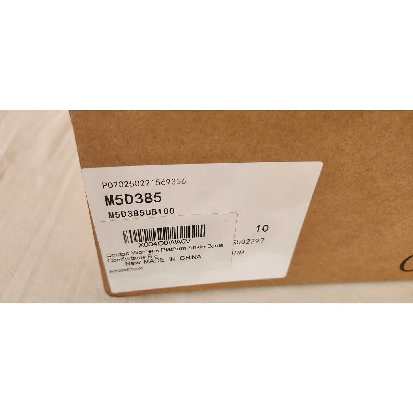 Coutgo Women’s Platform Ankle Boots Black Size 10 – New in Box
