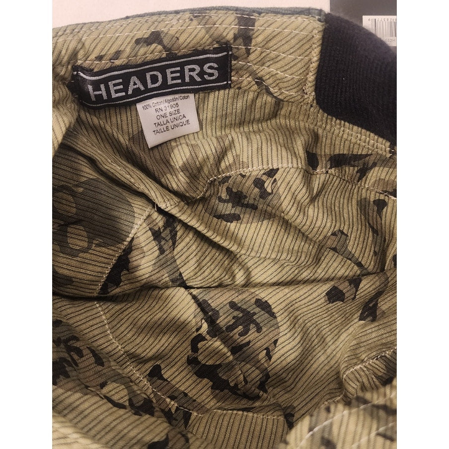 HEADERS Distressed Military Cadet Cap NWT Black Army Style Hat