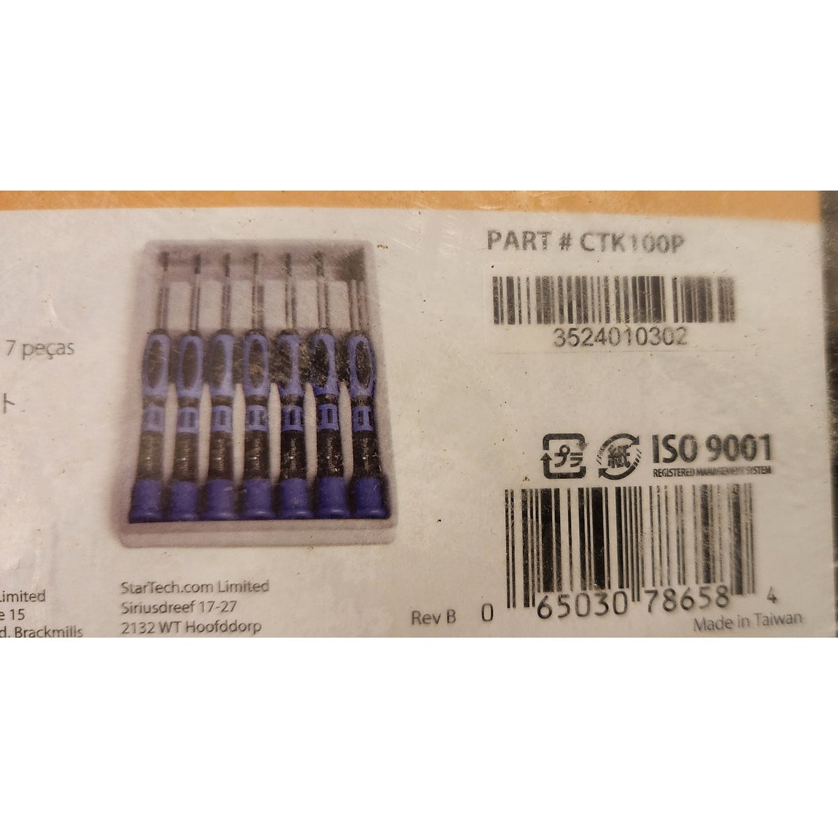 StarTech 7 Piece Precision Screwdriver Tool Kit CTK100P Electronics Repair New