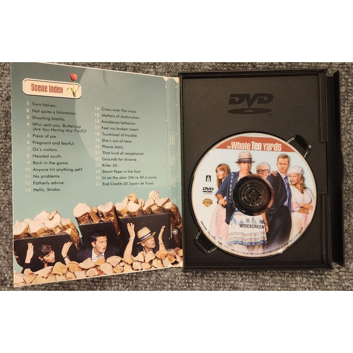 The Whole Ten Yards DVD Bruce Willis Matthew Perry Comedy Movie Disc Clean