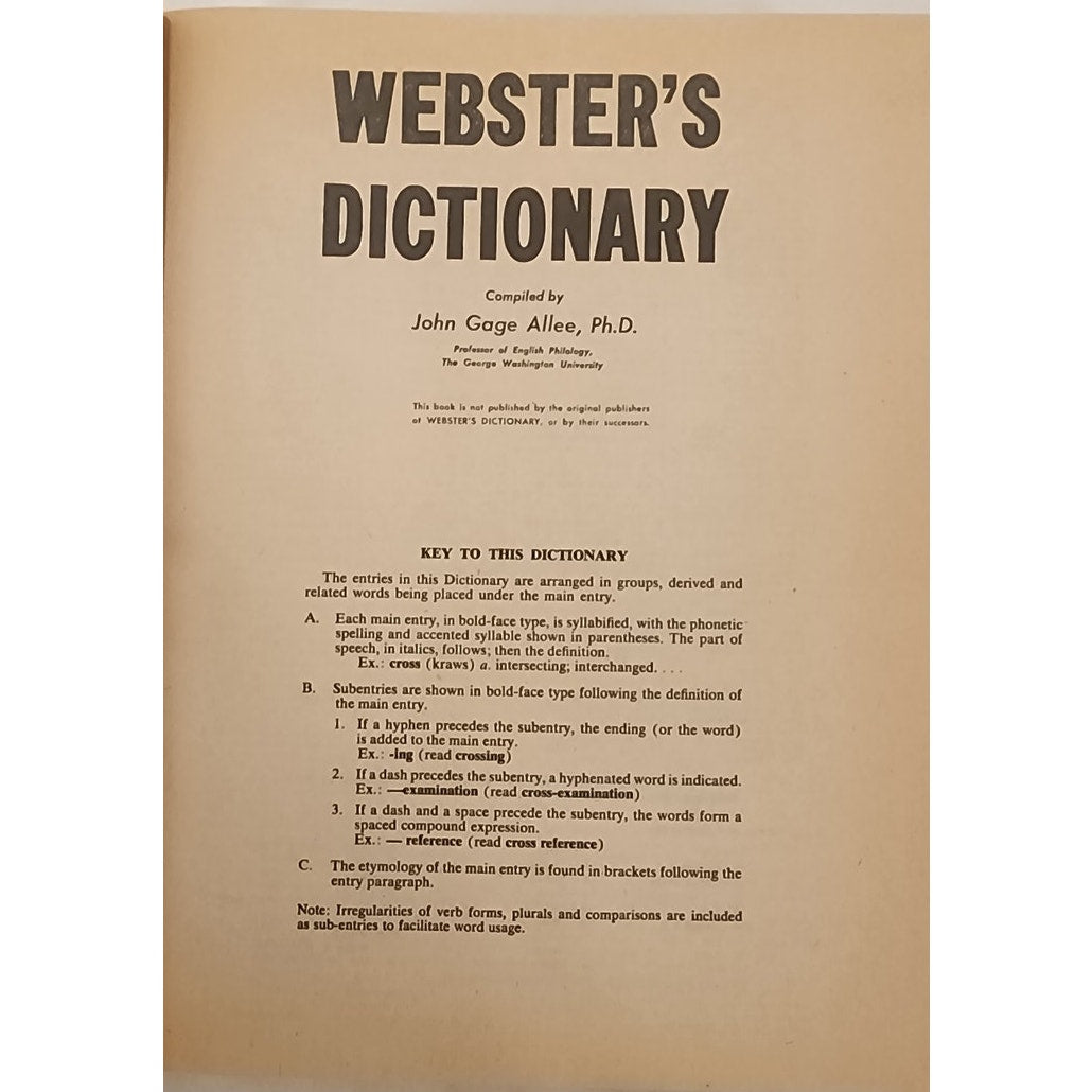 Webster’s Encyclopedia of Dictionaries Large Type New American Edition