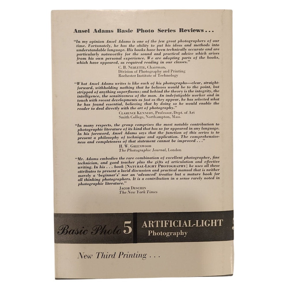 Ansel Adams – Artificial‑Light Photography (Basic Photo 5) Hardcover