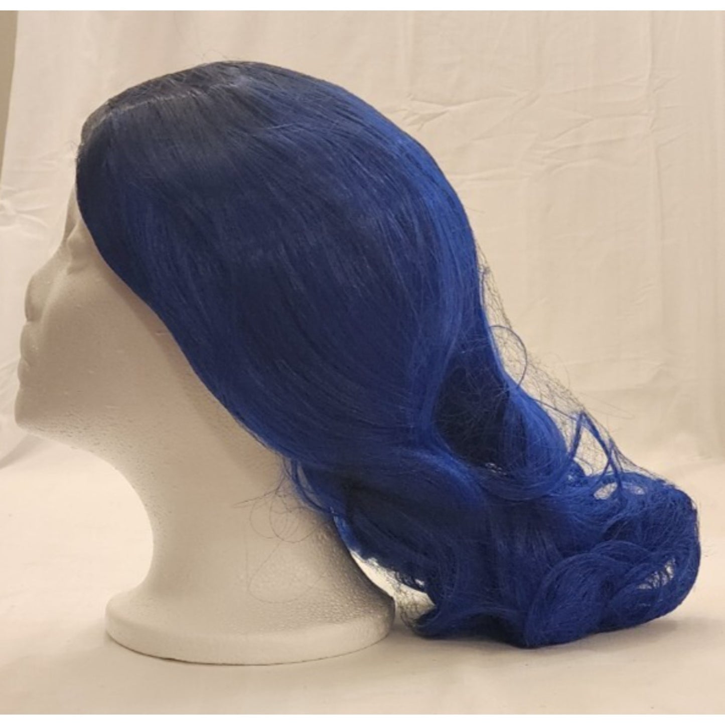 topcosplay Blue with black roots wig for kids/girls - wavy - with tiara and net