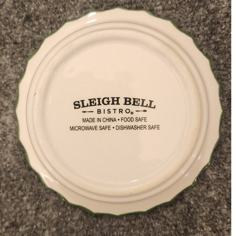 Sleigh Bell Bistro Small Dish Bowl 5.5 Inch Christmas Holiday Tableware