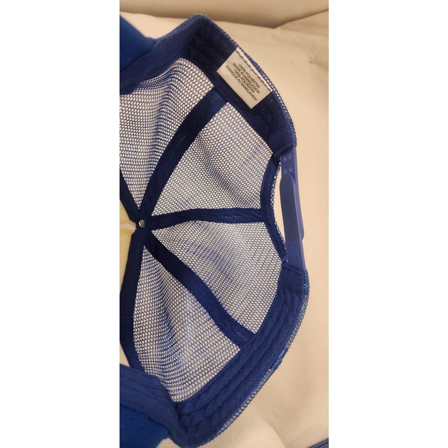 FRAGILE Trucker Hat Blue White Adjustable Mesh Cap NWOT