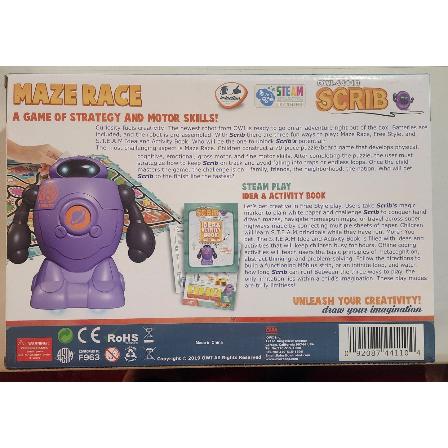 Robotikits SCRIB Maze Race OWI-44110 STEM Coding Robot Puzzle Track Board NIB