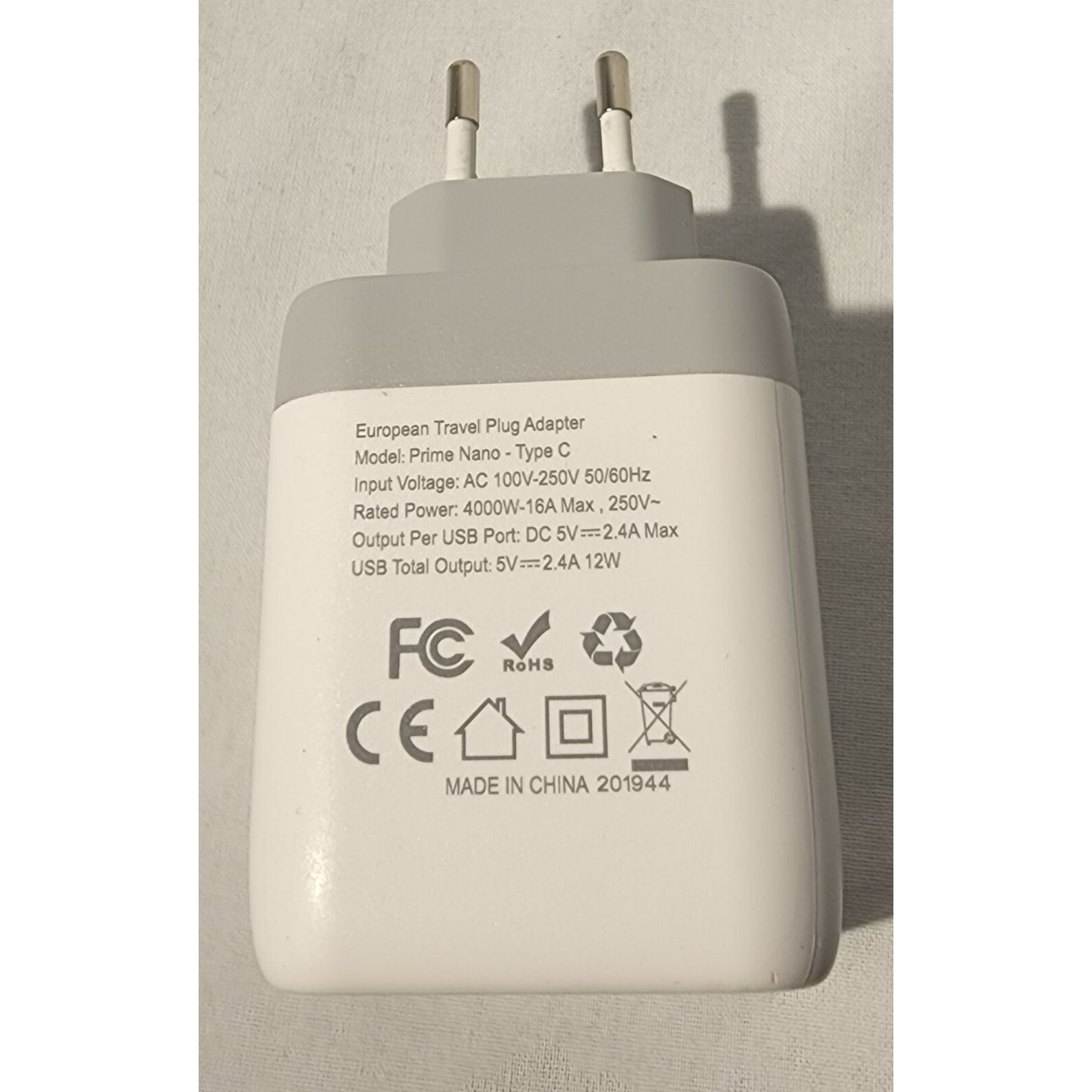 TROND - European Plug Adapter, International Travel Power Adaptor w/USB plugs