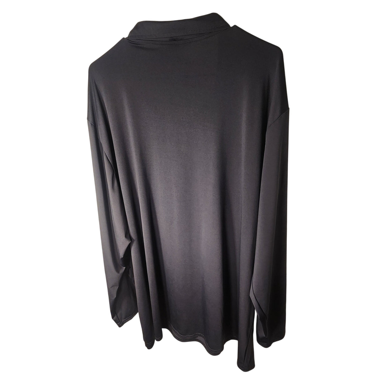 Real Essentials Mens 3XL Long Sleeve 1/4 Zip Pullover Shirt Dark Gray Active