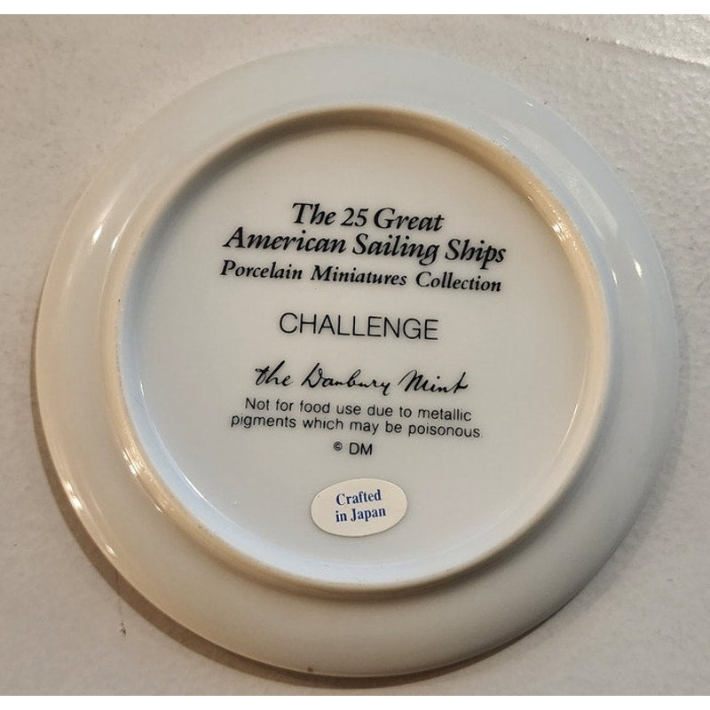Danbury Mint Great American Sailing Ships Miniature Plate CHALLENGE Japan