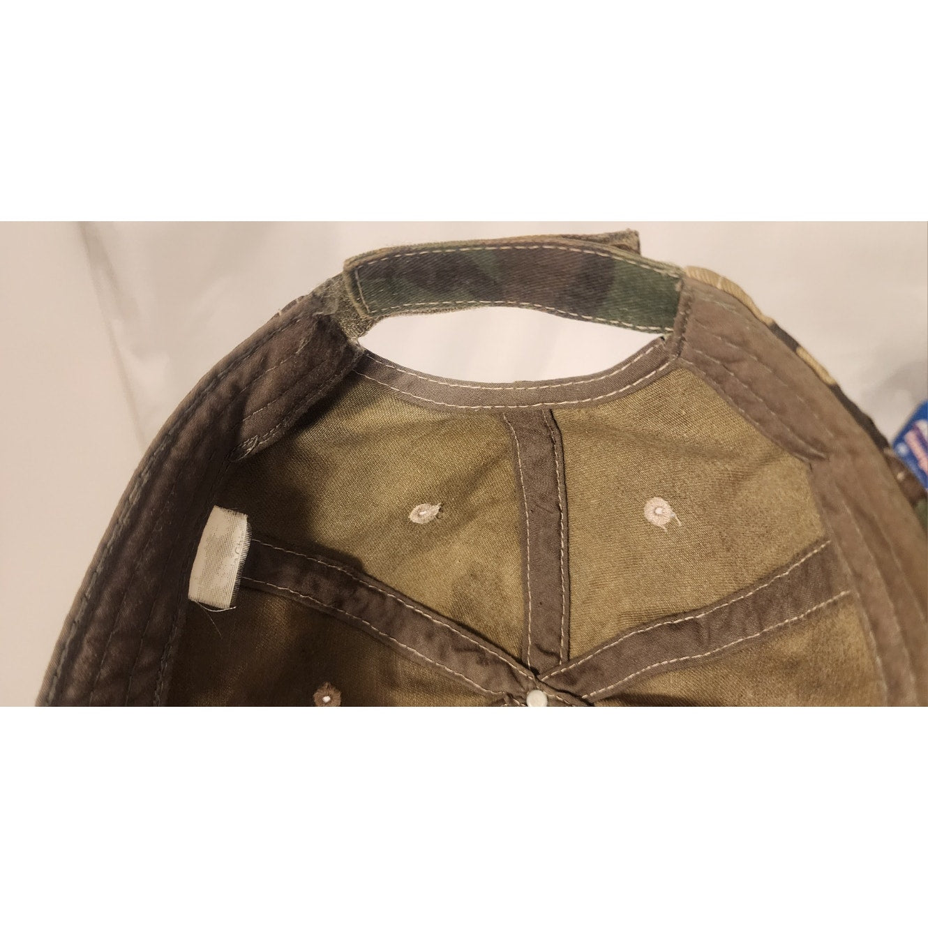 Woodland Camo Adjustable Hat Green Brown Outdoor Cap