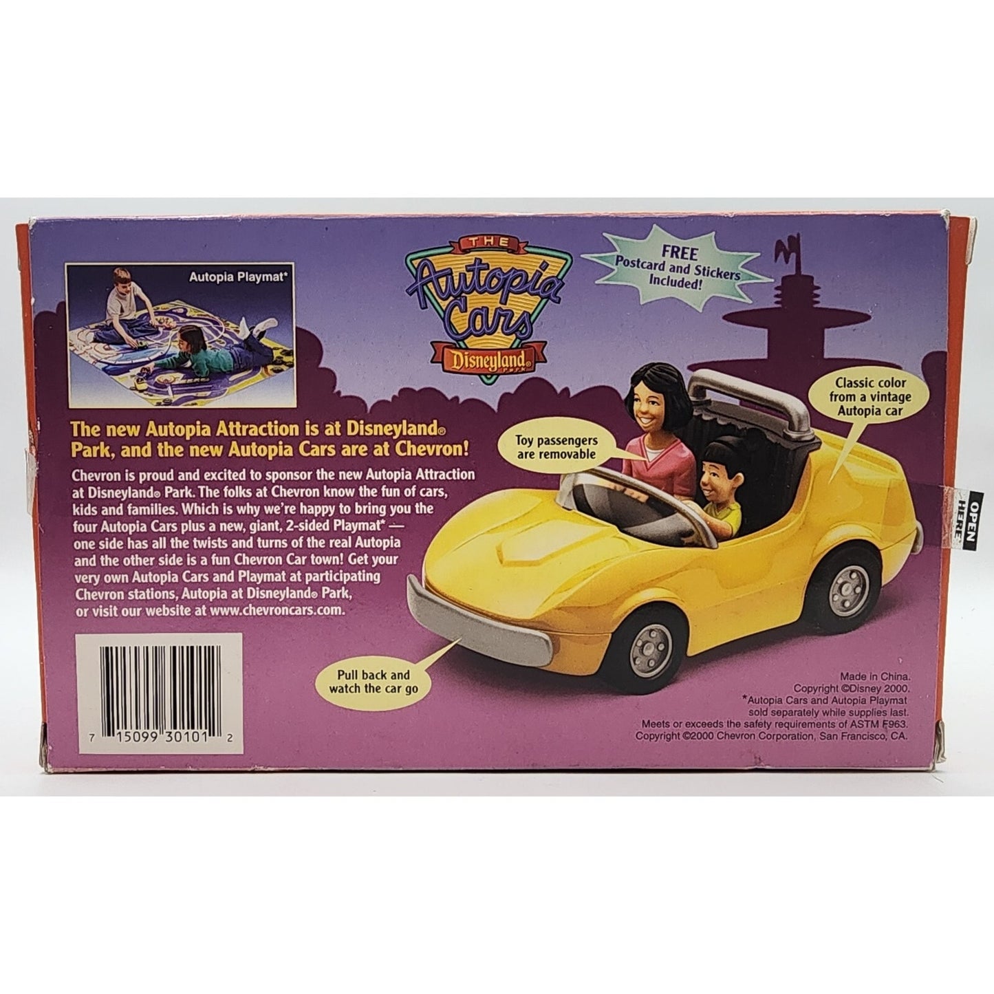 "Classic" - ©Disney 2000 - Chevron Autopia - Toy Car - Yellow Convertible