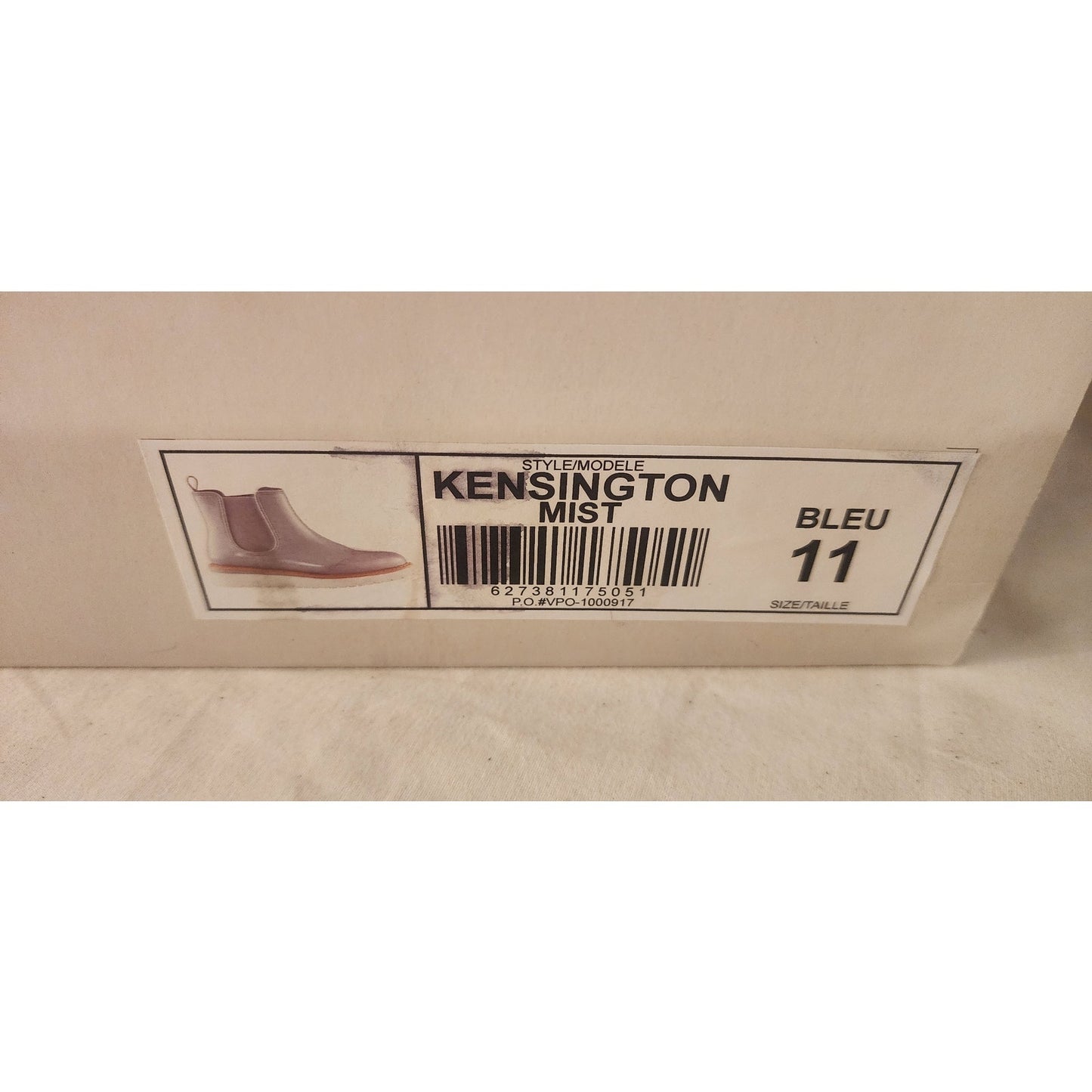 Cougar Kensington Waterproof Chelsea Rain Boots NIB Women's Size 11 Mist Gray