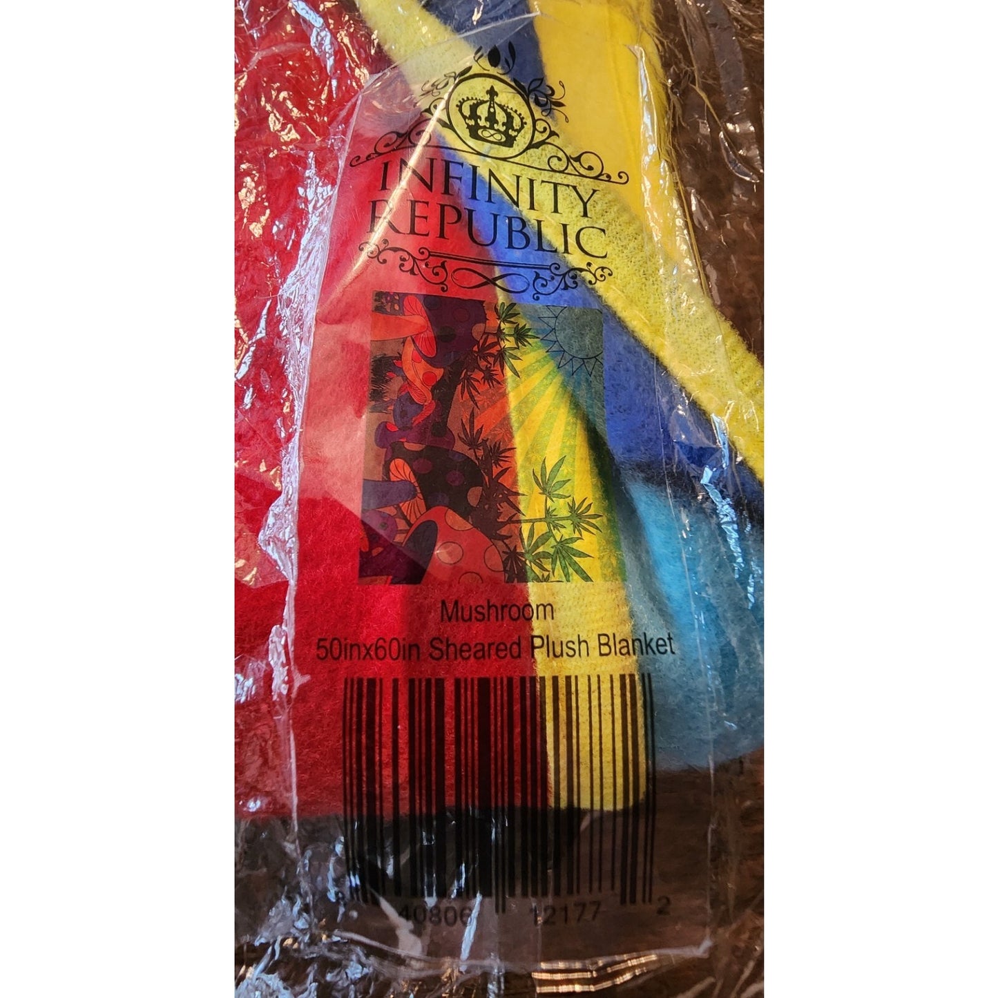 Infinity Republic- Mushroom, Pot Leaf, Plush Blanket -50" x 60" - Nice and Soft