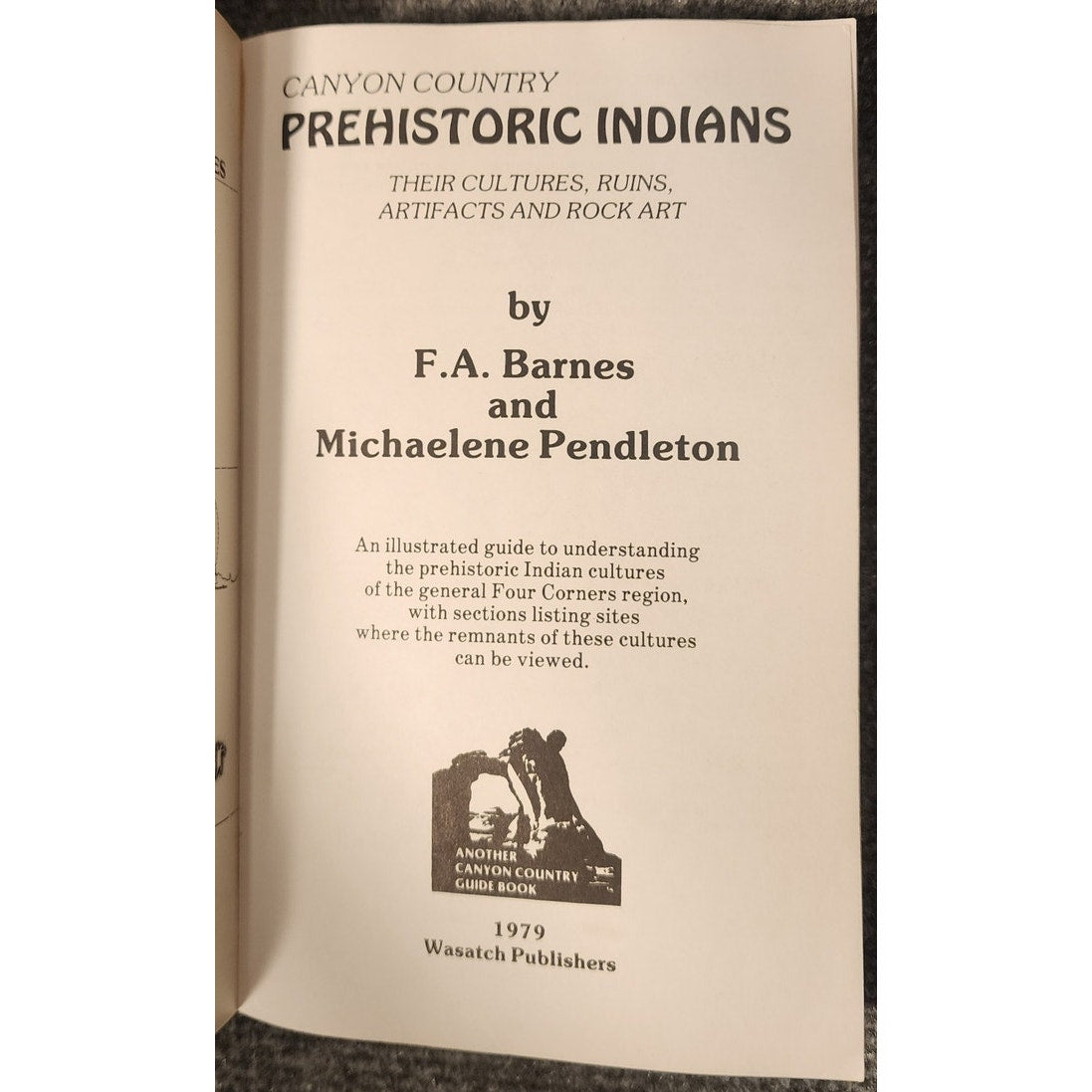 Prehistoric Indians of Utah Jesse D Jennings 1992 Wasatch Publishers Book